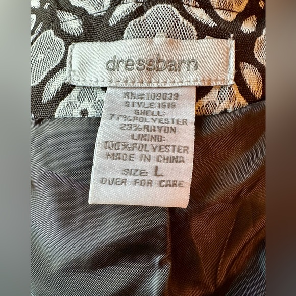 DRESSBARN!🤩Vintage Swing Jacket! Dressy Blazer/Worn Once! Blk-white/Size-L - Picture 12 of 14
